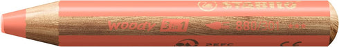 Multi-talented Pencil - STABILO woody 3-in-1 - Single Pencil - Pastel Red...