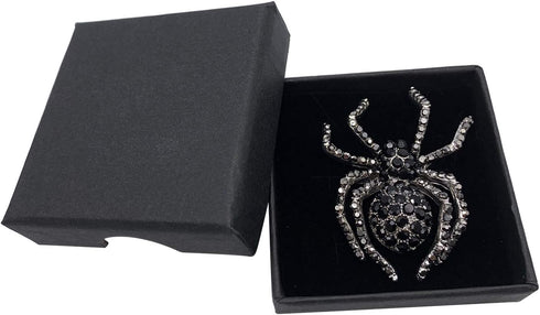 Vintage Style Austrian Crystal Halloween Micro Crystal Pave Spider Brooch Pin For Women...