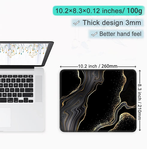 ITNRSIIET Mouse Pad with Non-Slip Rubber Base, Stitched Edge, Premium-Textured, Waterproof Gaming Mouse Pad for Wireless Mouse, Computers, Laptop,...