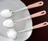 3 Pcs Stainless Steel Serving spoons set Slotted Spoon Serving Spoon Soup Ladle Spoon Cooking Serving Utensils Set Cooking Spoon (Pink)...