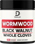 Wormwood Capsules with 12 Herbs Blended Black Walnut Leaves, Ginger Root, Turmeric Curcumin Root, Black Pepper & More - Support Digestion Health, ...