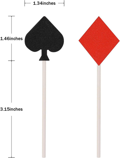 36 Pcs Glitter Casino Night Poker Theme Cupcake Toppers Las Vegas Party Cake Picks Food Decoration...