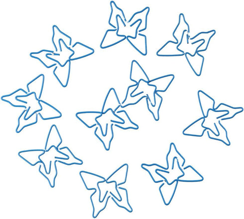 40 pcs Butterfly Shaped Paper Clips, Blue Butterfly Paperclips, for Office Supplies Wedding Invitations Crafts Photo...