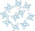 40 pcs Butterfly Shaped Paper Clips, Blue Butterfly Paperclips, for Office Supplies Wedding Invitations Crafts Photo...