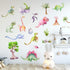 Kiddale Watercolour Dinosaur Wall Decals, Peel and Stick Colorful Wall Art Mural for Kids Bedroom,Nursery, Classroom & More...