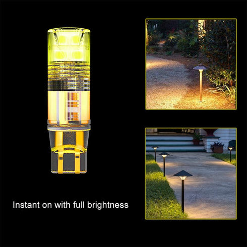 T5 Wedge Base LED Bulb 12V, T5 T10 Wedge Base LED Bulbs 12V Low Voltage Landscape, 1.5 Watt Replace 7W 11W Incandecent Bulb for Path Light 2700K W...