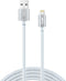 XYS-L10604B Charge and Sync USB to Lightning Braided Cable, 10 Ft. (White)...