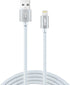 XYS-L10604B Charge and Sync USB to Lightning Braided Cable, 10 Ft. (White)...
