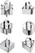 Cake Rings Cooking Rings Dessert Mousse Mold Stainless Steel with Pusher for Desserts Making (6PCS)...