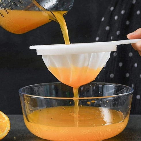 Kitchen Ultra-Fine Nylon Mesh Strainer I Plastic Sieve Fine Mesh Filter Spoon For Soy Milk Coffee Milk Yogurt Juice Kefir Honey Wine coladores de ...