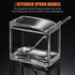 V·RESOURCING Clear Seasoning Box, 3 Pieces Seasoning Rack Spice Pots Storage Container for Spice Salt Sugar Cruet Liquid,Condiment Jars with 3 Spo...