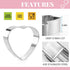 KAISHANE Love Heart Cookie Cutter Set - 5 Pieces Stainless Steel Heart Shaped Cookie Cutter Biscuit Pastry Cutter...