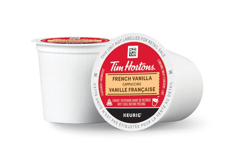 Tim Hortons French Vanilla Cappuccino Flavoured Coffee, Single Serve Keurig K-Cup Pods, 10 Count...