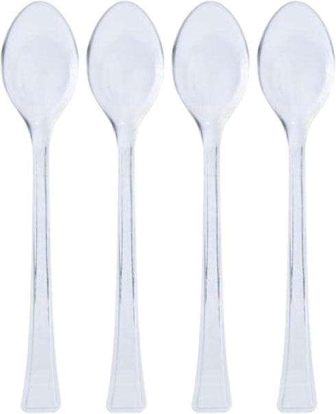 Lillian Tablesettings Mini Spoon | Polished Silver | Pack of 48 Plastic Serve-ware, 4.15 x 1.15 x 5.85 inches (31739)...