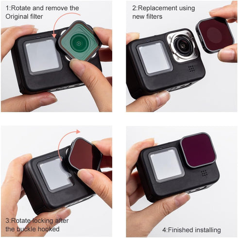 UV Camera Lens Filter, UV Protection Lens Filter Compatible with Hero12, Hero11, Hero11 Mini, Hero10, Hero9 Black...