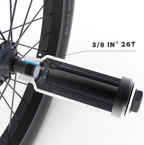 Volo Polar-X Bike Pegs BMX Accessories 3/8 Inch 1 Pair Solid Axles Rear Front Foot Resting Street Stunt Aluminum Alloy Non-Slip Light Weight Bicyc...