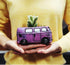 Cute Succulent Plants Pots, Small Planter Pots with Drainage Hole, Flower Pots for Home Indoor Outdoor Garden Decoration (Purple Bus)...