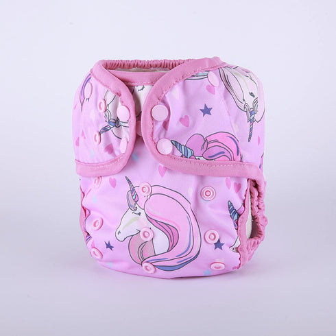 One Size Cloth Diaper Cover Snap with Double Gusset (Unicorn)...