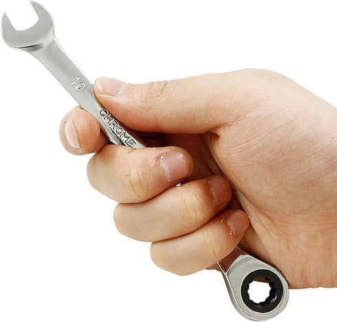 10mm Ratcheting Combination Wrench, 72 Teeth Metric Ratcheting Wrench SAE 12 Point Ratchet Box Ended Spanner Tools...
