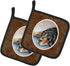 Caroline's Treasures 7062PTHD Gordon Setter Waiting on Mom Pair of Pot Holders Kitchen Heat Resistant Pot Holders Sets Oven Hot Pads for Cooking B...