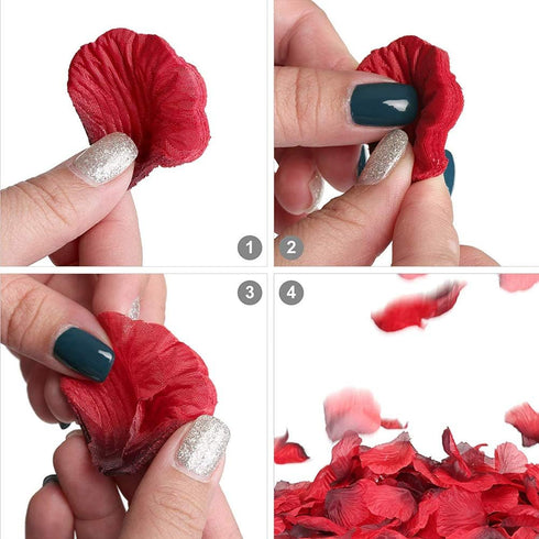 1000 Pieces Light Blue Artificial Silk Rose Petals Flower Decoration Wedding Party Color Light Blue...