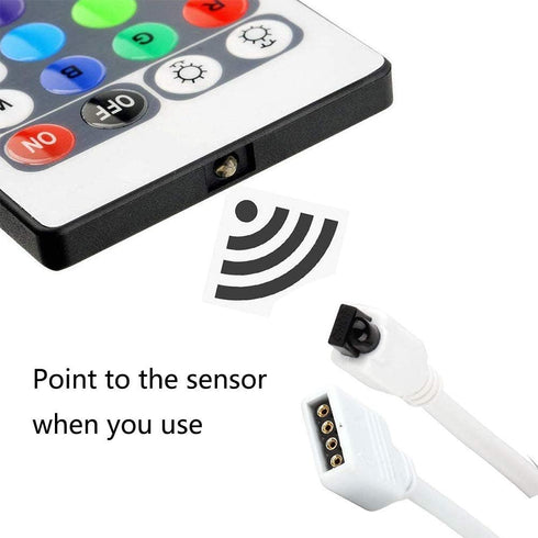 LED Light Remote Controller IR Receiver Led Light Adapter Connector Set DC 12V 2A Power Supply Plug Adapter for 5050 2835 3528 Strip Lights...