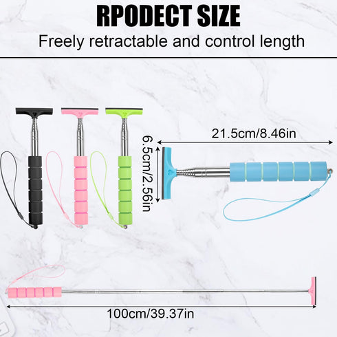 4pcs Car Side Mirror Squeegee, Retractable Car Rearview Mirror Wiper Mini Car Mirror Cleaner Cleaning Tool Vehicle Accessories for Car Windows Rai...