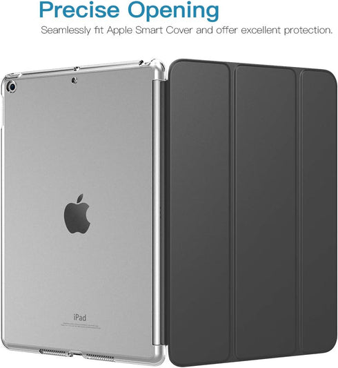 TiMOVO Case for New iPad 9th Generation 2021/8th Gen 2020/7th Gen 2019 (Compatible with Official Smart Cover) - Slim Translucent Frosted Back Shel...