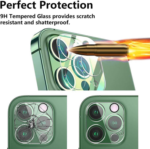 3PCS Rear Back Camera Lens Protector Tempered Glass for iPhone 13 Pro/13 Pro Max - HD Clear Full Coverage Guard...