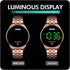 Touch Screen Digital LED Watch Green Highlight Backlight Stainless Steel WatchBand Waterproof Casual Sport Mens Womens Boys Watch...