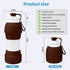 Collapsible Water Bottle, Upgrade Leakproof Foldable BPA Free Silicone Reusable Sports Bottle, Portable Refillable Bottles with Carabiner, Ideal f...