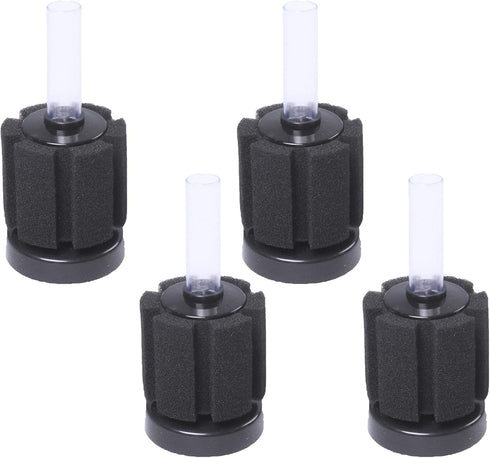 AQUANEAT Aquarium Sponge Filter Breeding Fry Betta Shrimp Nano Fish Tank 4pcs (Small up to 10Gal)...