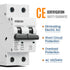 Miniature Circuit Breaker 120/240VAC 16A Double Pole Circuit Breaker DIN Rail Mount,Thermal Magnetic AC Disconnect Switch for House, Electrical Sy...