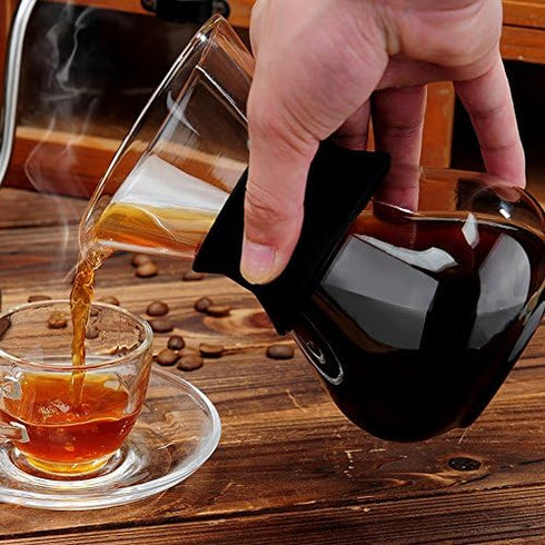 Yosoo Coffee Maker Pot, Manual Hand Drip Coffee Maker Glass Pot with Stainless Steel Filter, 400ml...