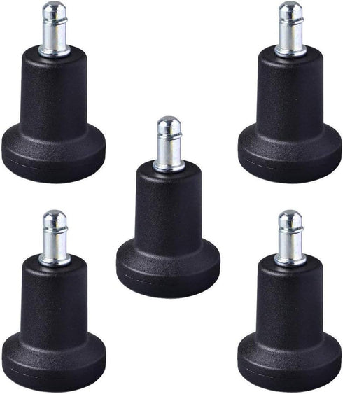 AAGUT High Profile Bell Glides Replacement for Office Chair, 7/16" x 7/8", Fixed Stationary Caster Wheel Glide, Matte Black Finish,Office Chair Wh...
