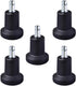 AAGUT High Profile Bell Glides Replacement for Office Chair, 7/16" x 7/8", Fixed Stationary Caster Wheel Glide, Matte Black Finish,Office Chair Wh...