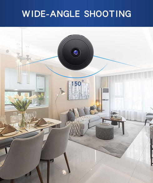 senri Mini Security Camera, 1080P HD WiFi Home Indoor Outdoor Camera for Baby/Pet/Nanny, IP Camera Remote Viewing for Security with iOS,Android Ph...