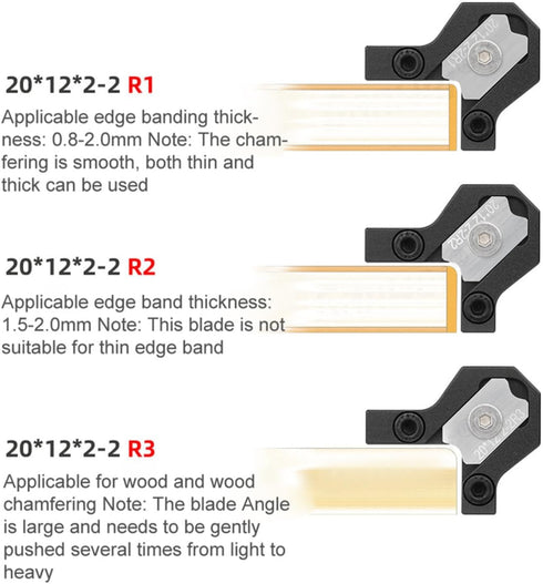 Edge Banding Trimmer - Chamfer Plane Edge Banding,Handle Edge Trimmer Manual Planer Woodworking Blade Edge Corner Planer Quick Edge Chamfer Burr S...