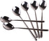 Korean Stainless Steel Rice Soup Iced Tea Spoon Coffee Spoon Cold Drink Spoon Fruit Juice Long Ice Scoop Long handle Great Circle 3Pcs...