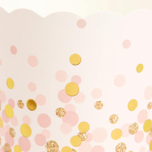 50 Pack Pink and Gold Polka Dot Cupcake Liners Wrappers, Muffin Paper Baking Cup for Wedding & Birthday...