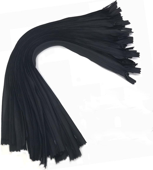 25pcs Nylon Invisible Zippers for Dresses, Skirts, Pillows, Sewing Craft (20 inch, black)...