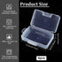 BENECREAT 4 Pack 5.5x3.35x1.5 Large Clear Plastic Box Container Clear Storage Organizer with Hinged Lid for Small Craft Accessories Office Supplie...