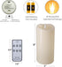 Battery Candles Flickering - Battery Operated Candles with Flickering Flame 3x5 inches, 1 Pack, Ivory, Real Wax, 3D Moving Wick, Mechanical Keypad...