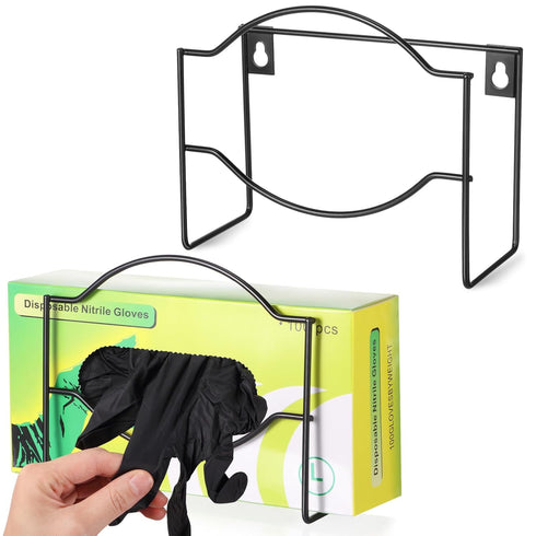 2 Pcs Glove Box Dispenser Glove Box Holder Metal Glove Box Holder Wall Mount Disposable Glove Dispenser Rubber Gloves Facial Tissue Holder for Foo...
