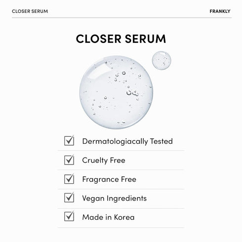 Frankly Closer Serum - 9 Peptides & Vegan Collagen, Pore Minimizer & Anti-Aging, Dewy Skin Hydrator, EWG Green, Non-Sticky, Derm-Tested, 2.03 fl. ...