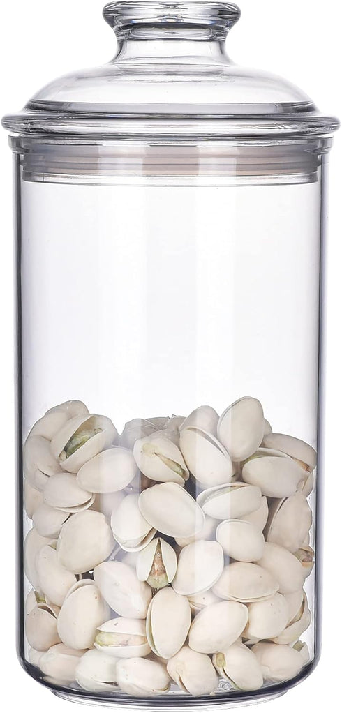 34oz Acrylic Storage Jar, Airtight Lid with Silicone Sealing Ring, Ideal Canister Container for Sugar, Tea, Spices, Herbs, Shells, Bath Salt, Chri...