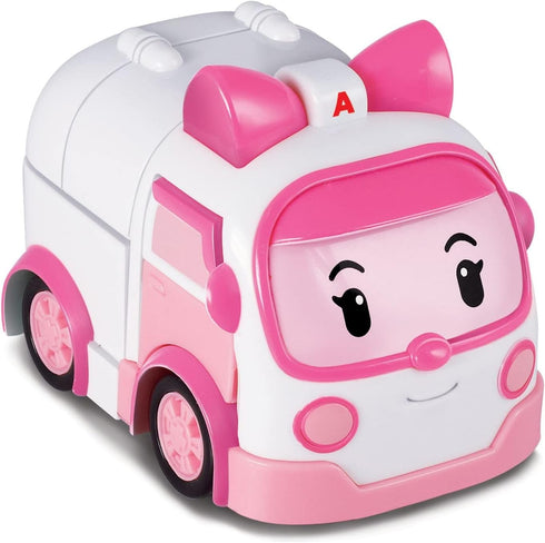 Robocar Poli Amber Transforming Robot, 4" Transformable Action Toy Figure Vehicles Gift Guide for Kids, Emergency Vehicle Playset, Holiday Birthda...
