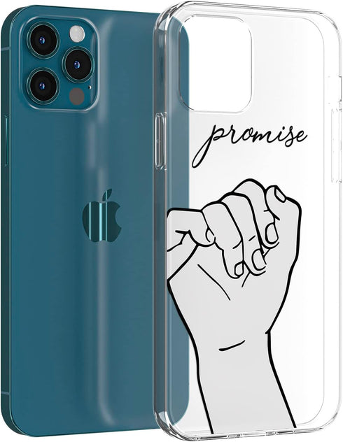 Matching Phone Case Compatible with - iPhone Xr - 6.1 inch for Couples Best Friends Slim Cover Holding Hands Pinky Promise Anniversary for Him Her...