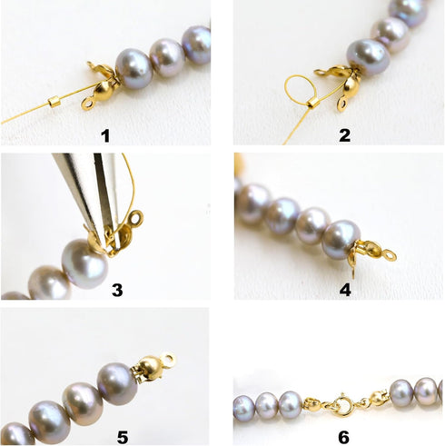 100 Pcs 18K Gold Crimp Beads for Jewelry Making - 4mm Crimp Bead Covers, Knot Covers for Jewelry Making, Knot Covers Clamshell Fold-Over Bead Cove...