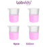 4pcs of Stackable Plastic Beakers, Vol.500ml, PP Material, with Molded Graduation, LVB004...